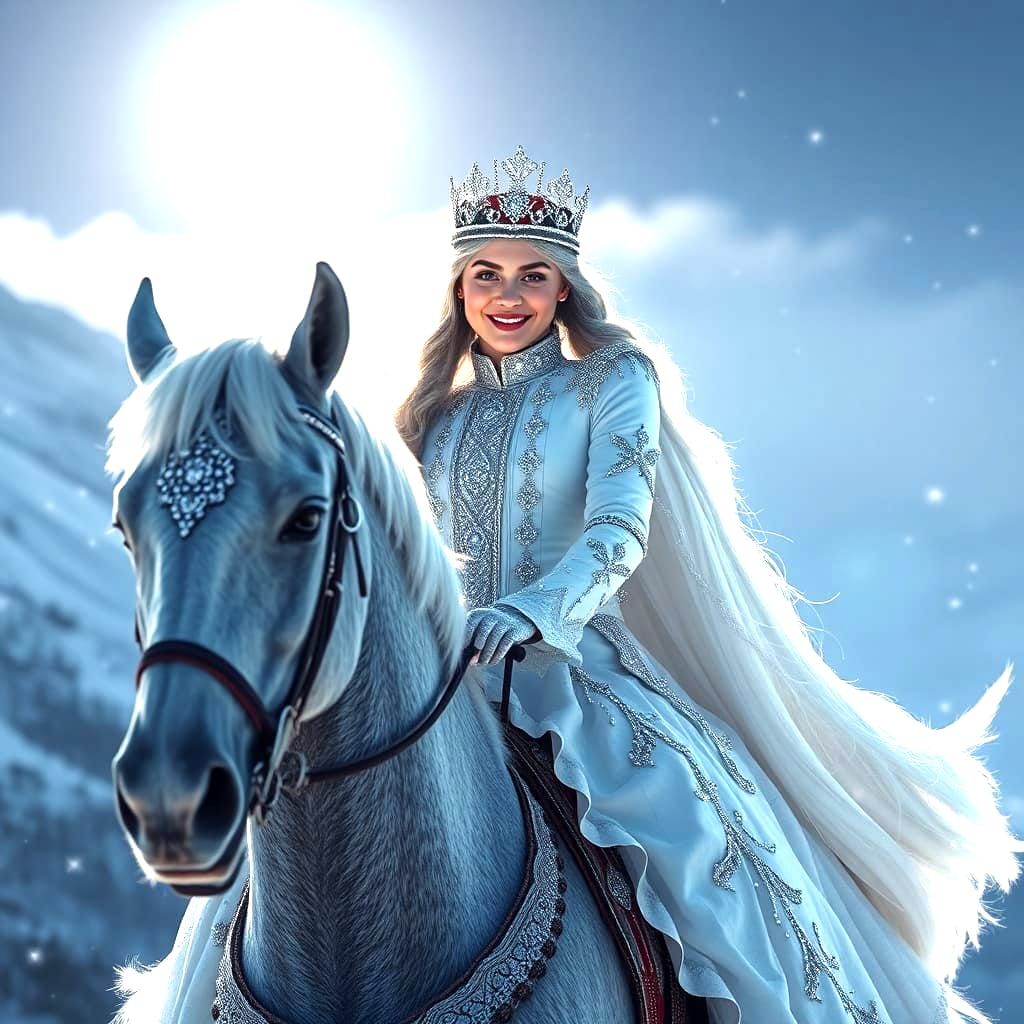 Horse Ride with Diamond Accents in Fantasy Art