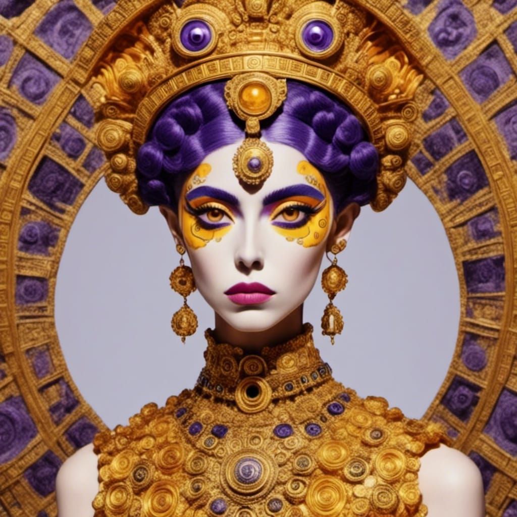 Amber Sculpture of a Woman: Storybook Illustration