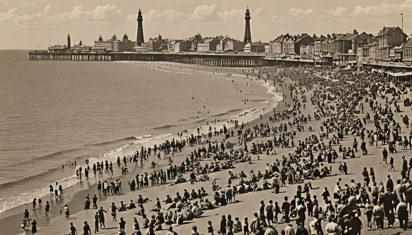 Humorous Vintage Postcard of Blackpool Seaside