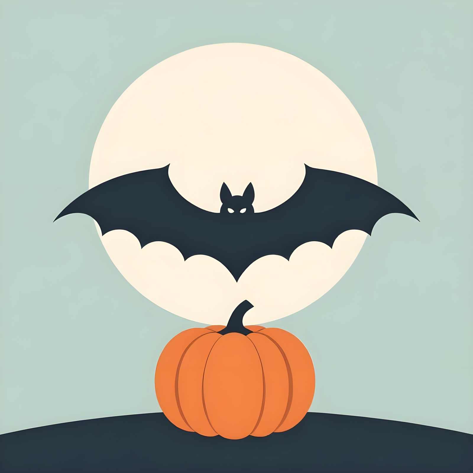 Minimalist Halloween Wall Art in Scandinavian Style