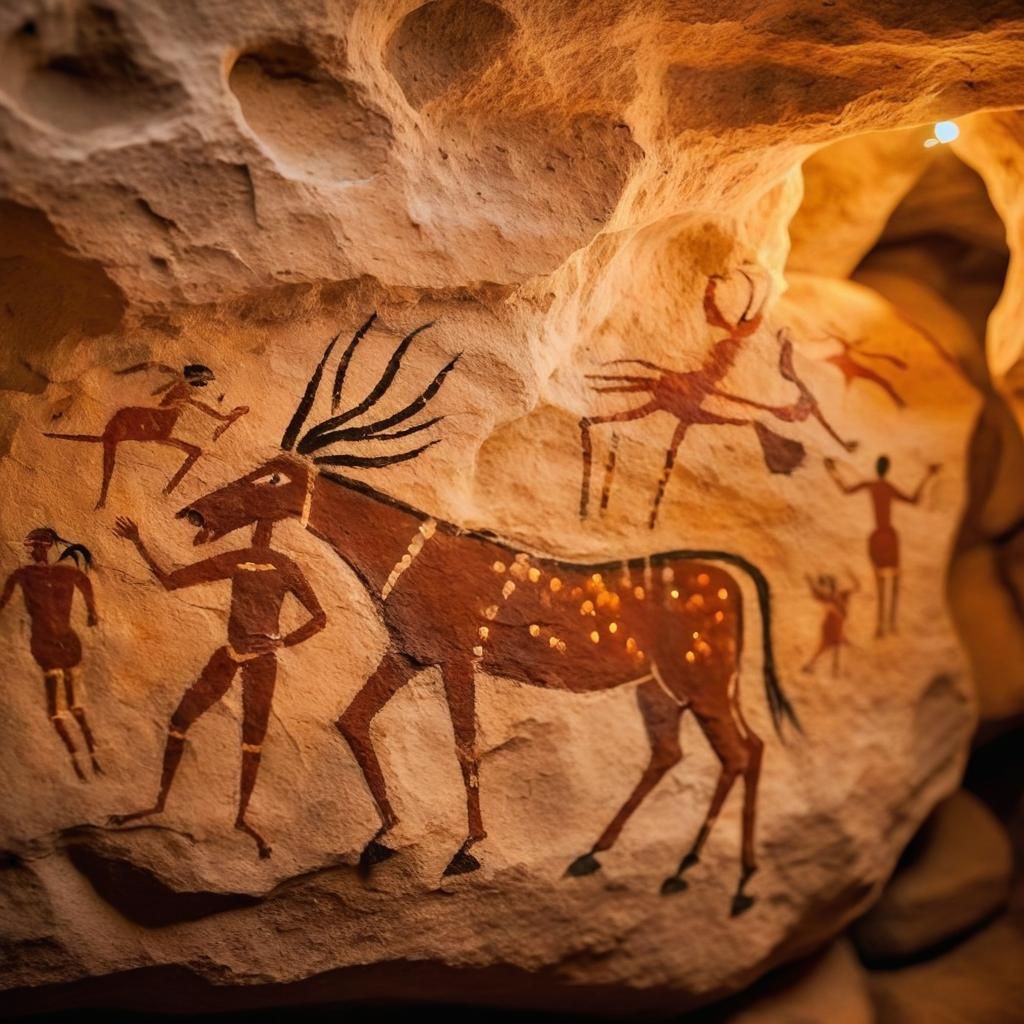 Ancient Cave Painting: Photorealistic Recreation