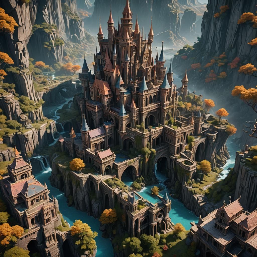 Fantastical Matte Painting in Deep Color