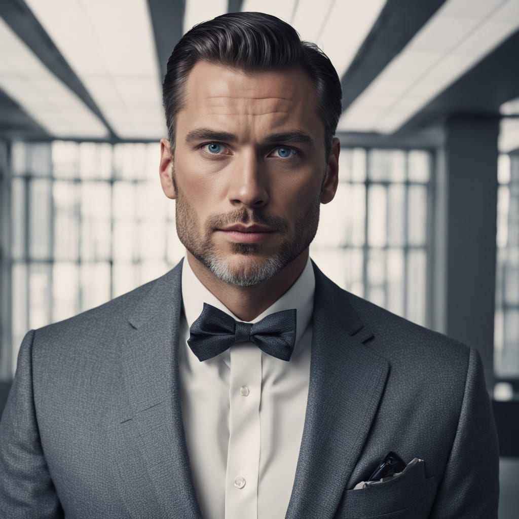 Elegant Businessman in Photorealistic Portrait