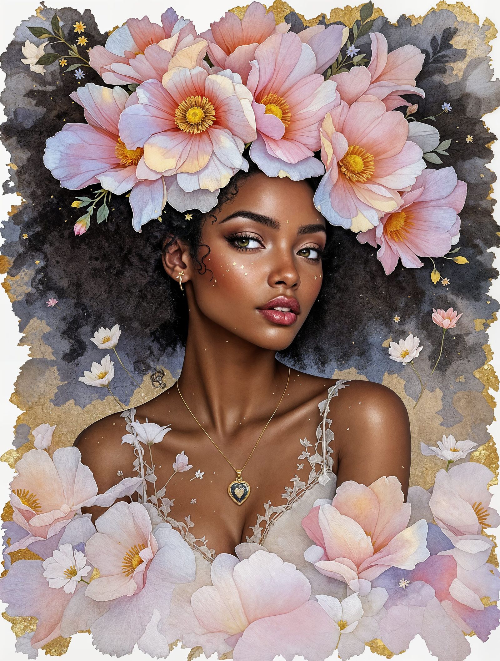 Young Afro-Latina Woman in Lavender Haze