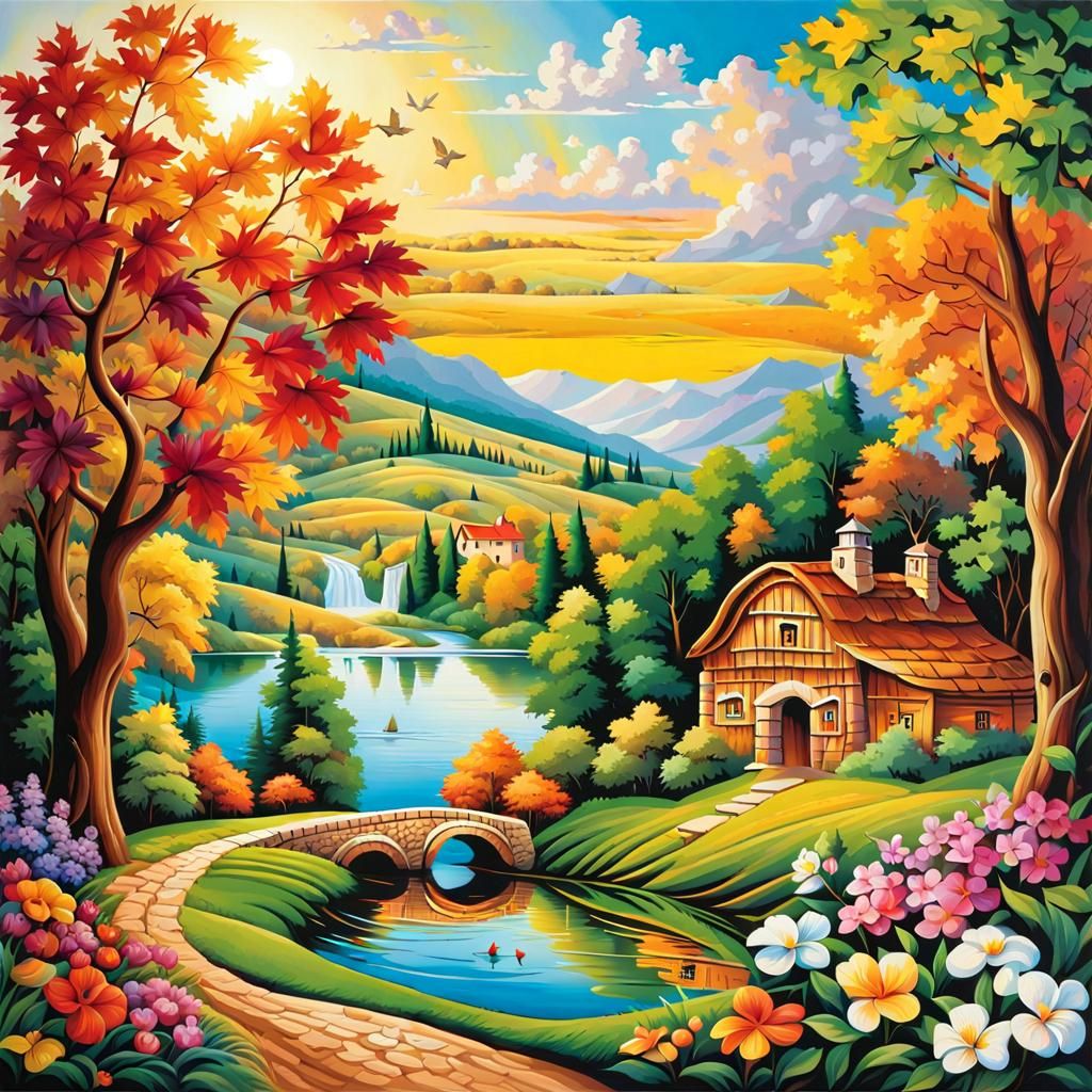 3D Jigsaw Puzzle: Beach Sunset, Octane Render