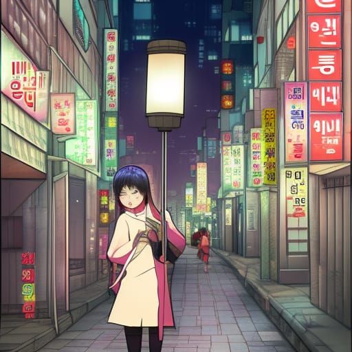 Rainy Night in Seoul: Anime Key Visual