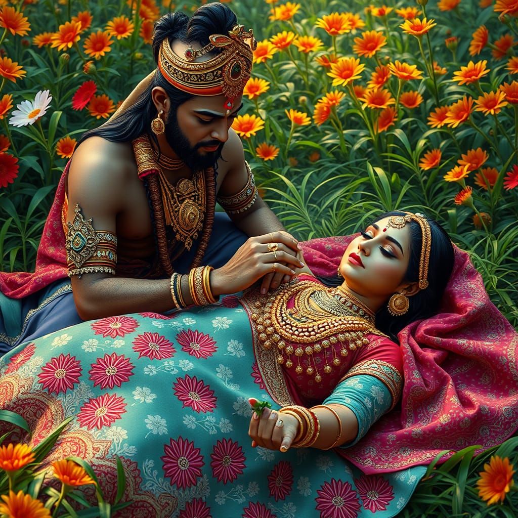 Ethereal Scene of Devotion in Rajasthani Splendor