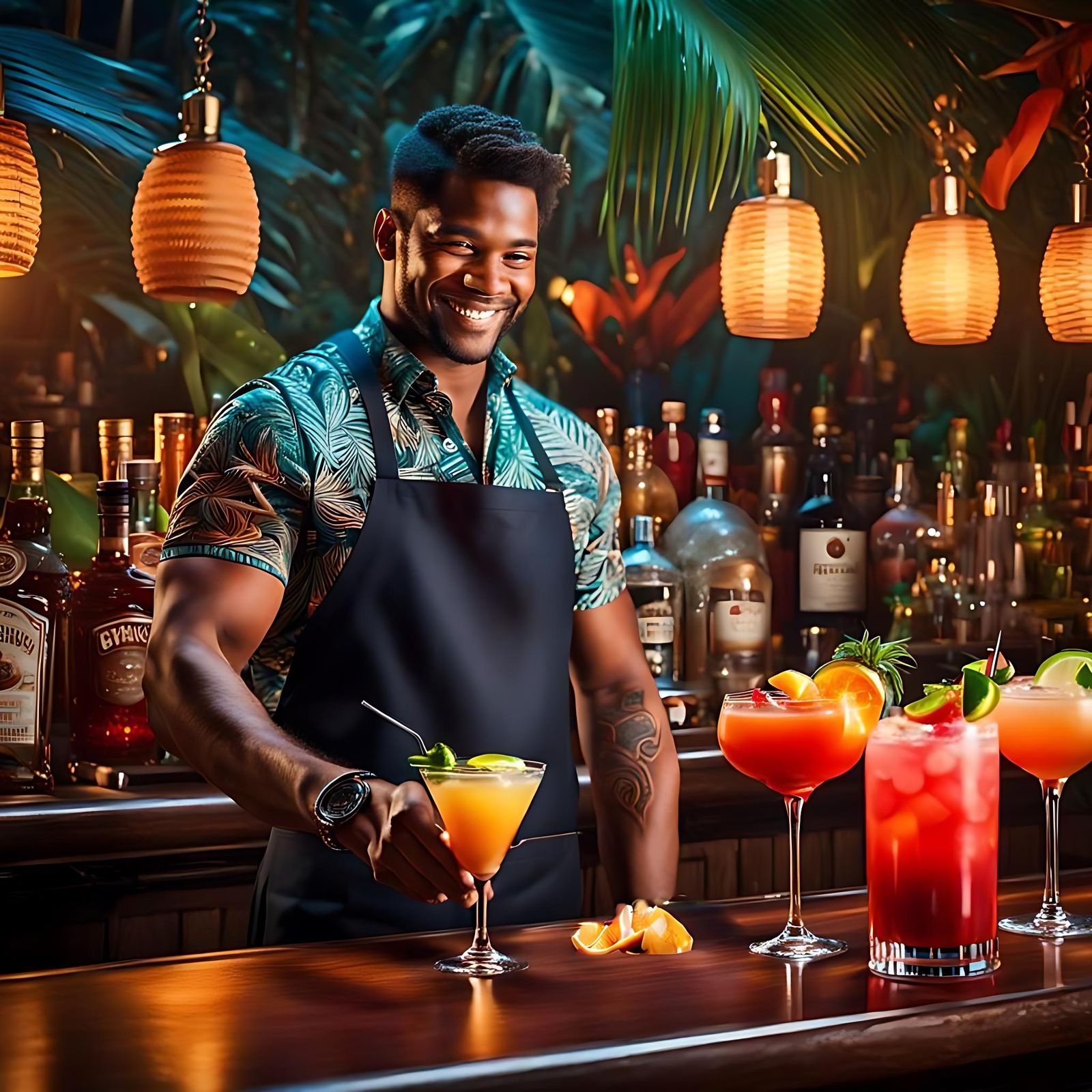 Bahamas Beach Bar Bartender 🏖️