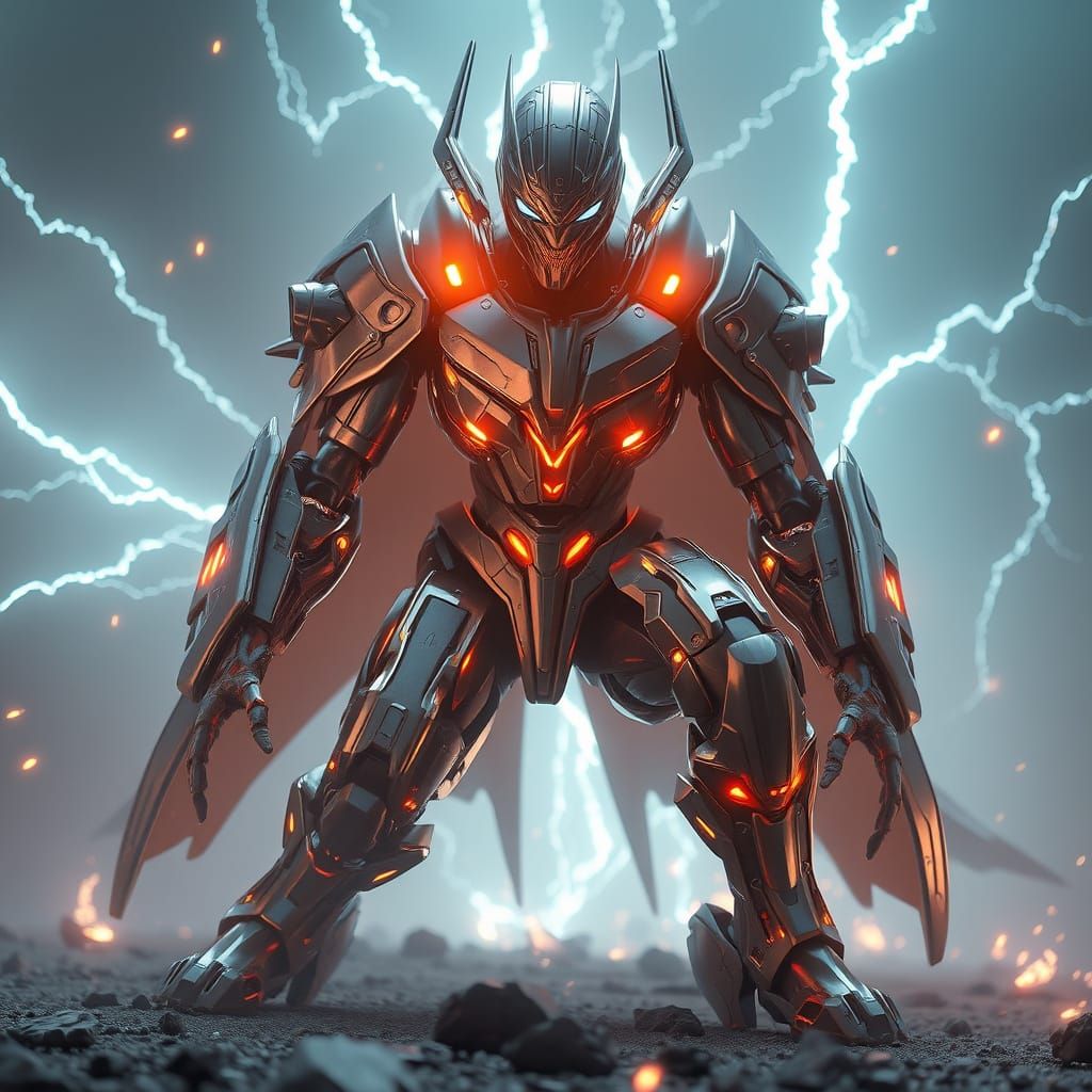 Futuristic Robot Villain Unleashes Quantum Powers