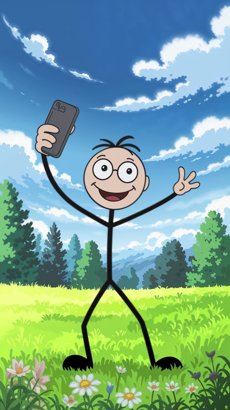 Stick Figure Smizes for the Camera