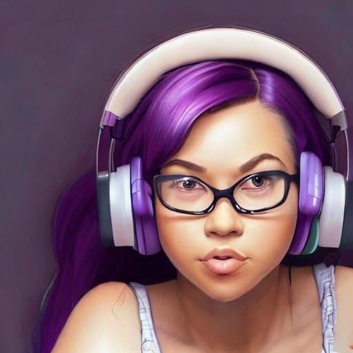 AI Generated Image of a Gamer Girl