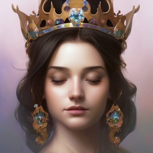 Teacher as Princess: Hyperdetailed Digital Art Portrait
