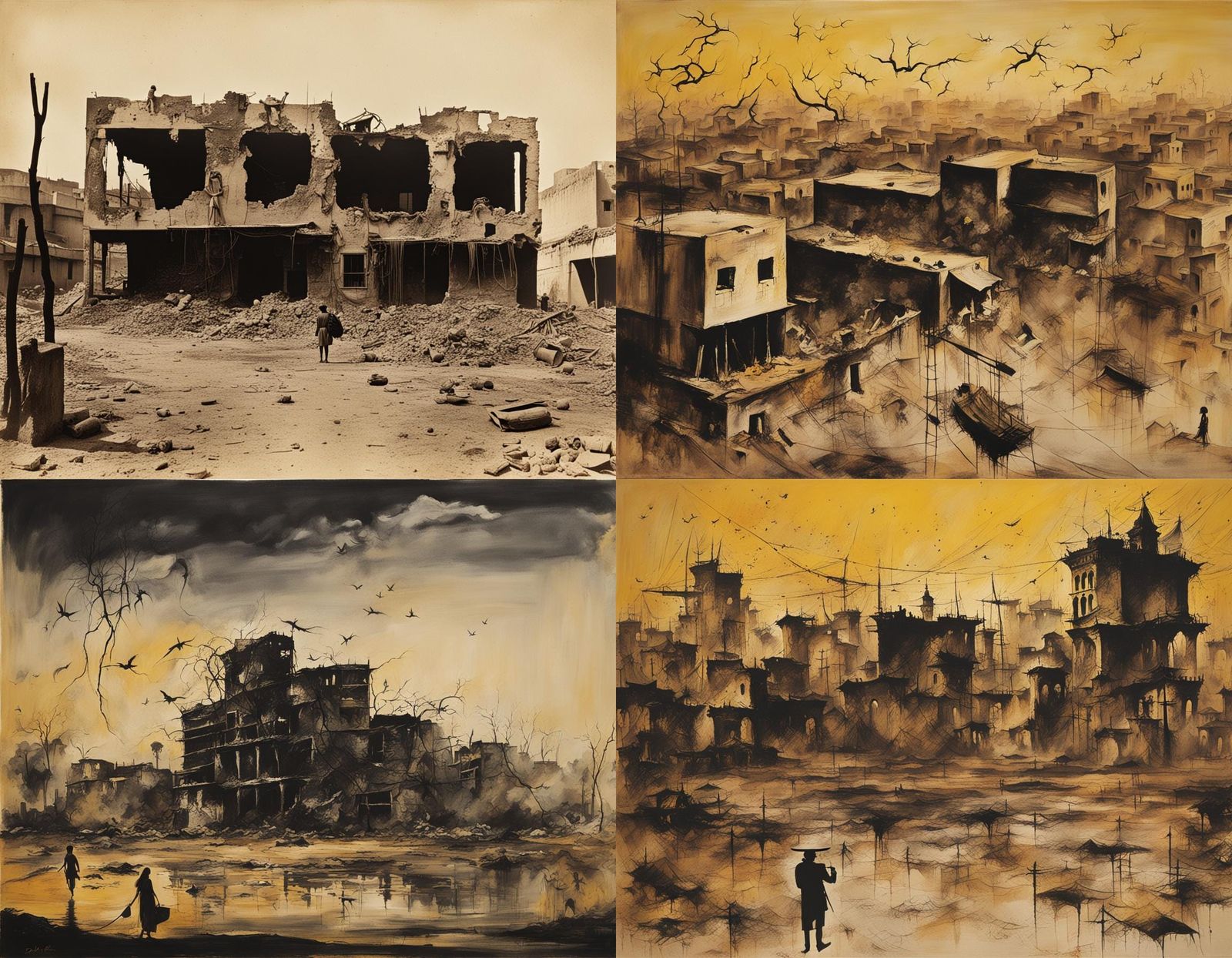 Surreal Scorching Summer Horror Landscape