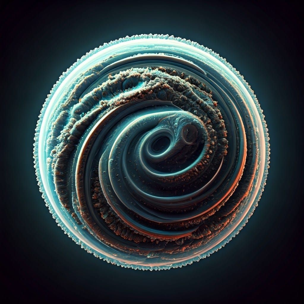 Luminous Orb of Swirling Elements