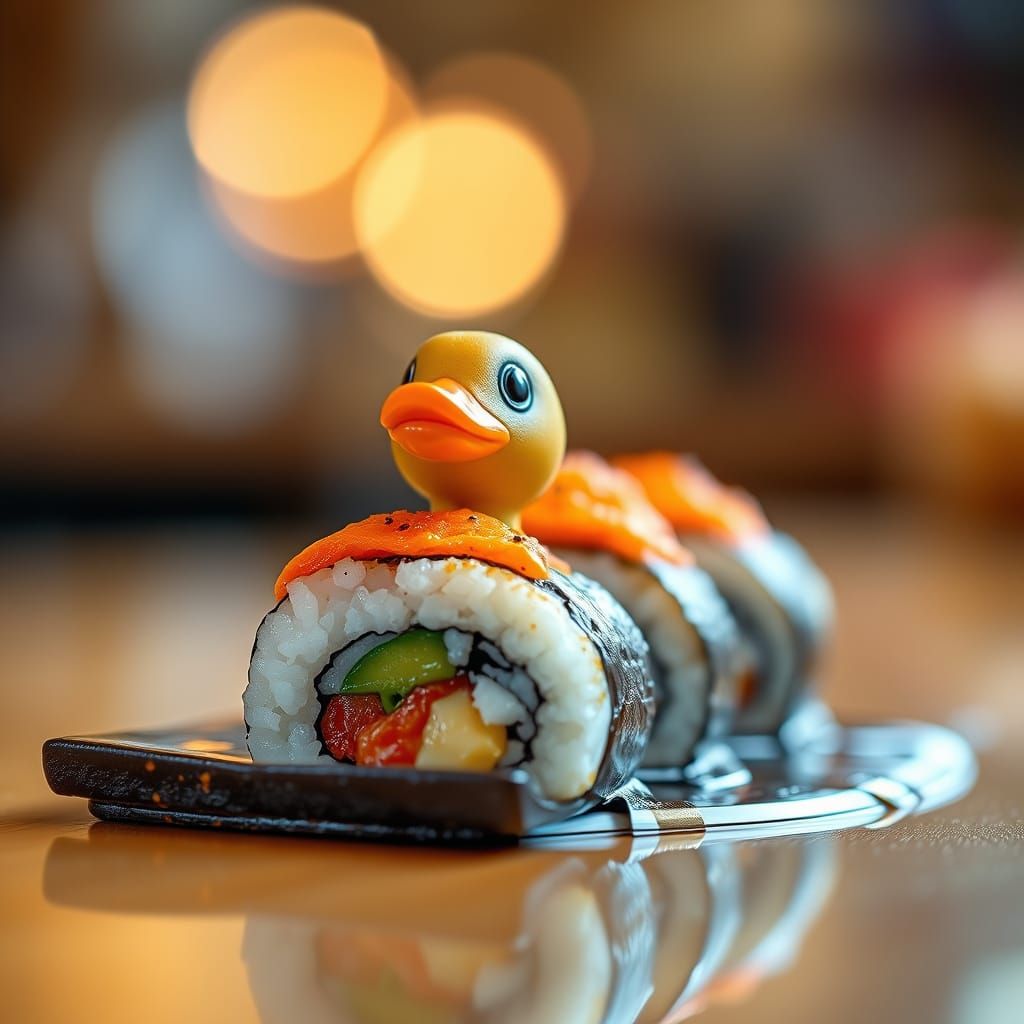 Sushi Roll Duck: Professional Photography