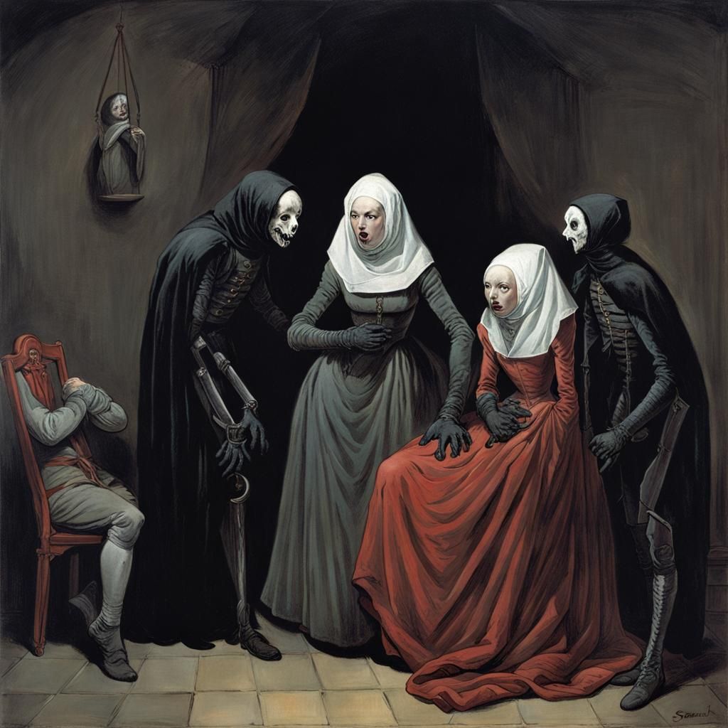 Grimdark Scene in Dark Fantasy Style