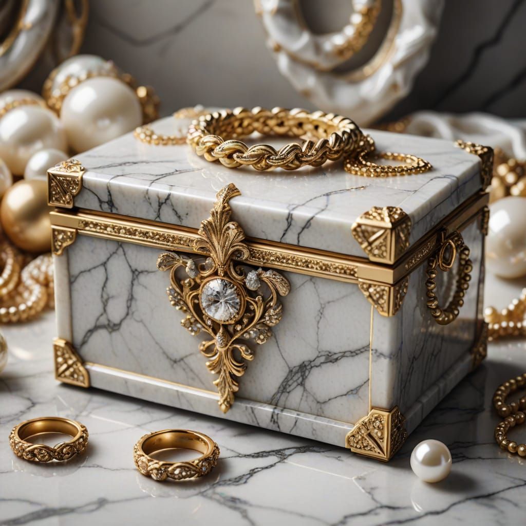 Luxury Jewelry Box in Opulent Still Life Photography