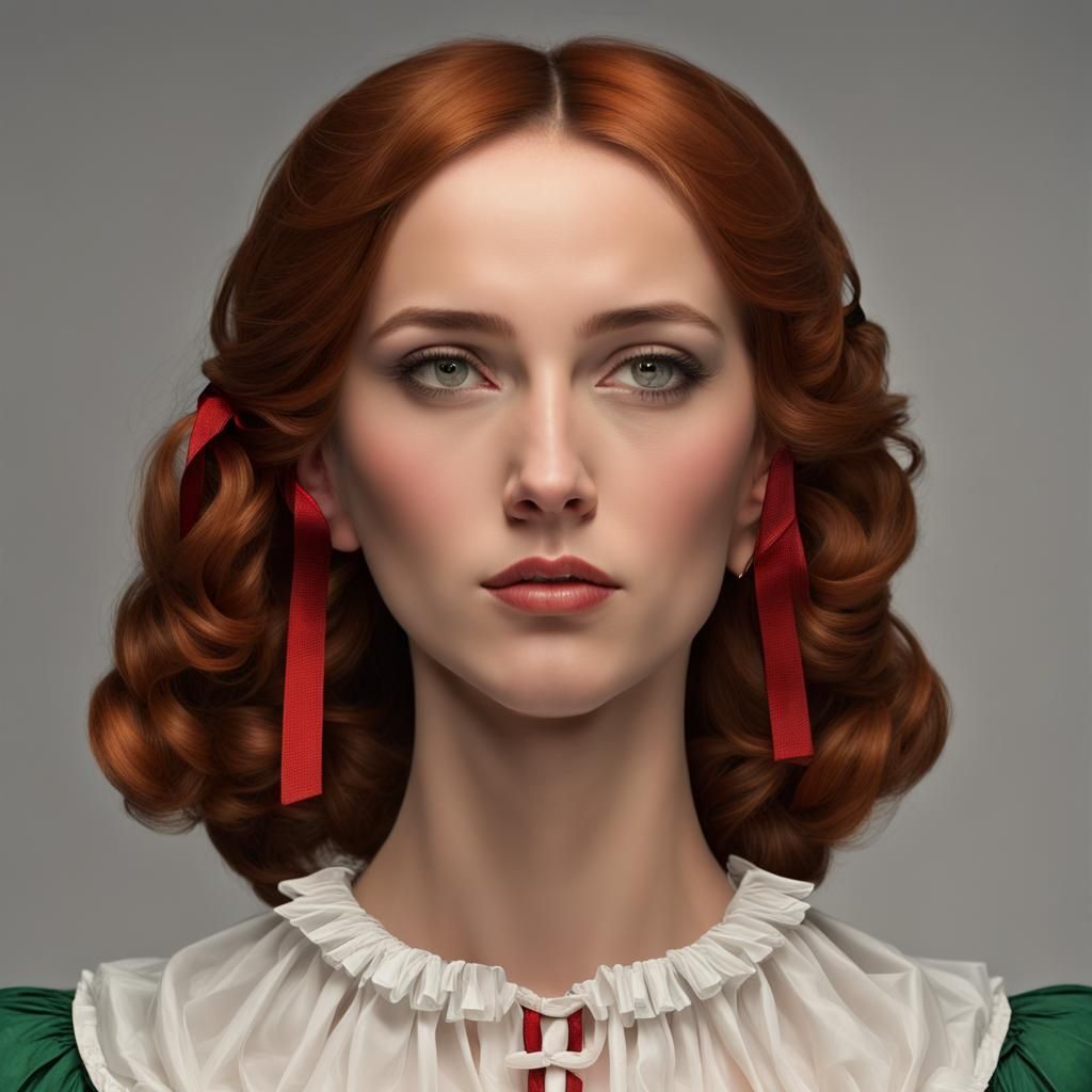 Traditional Spanish Folk Costume with Velvet Ribbons