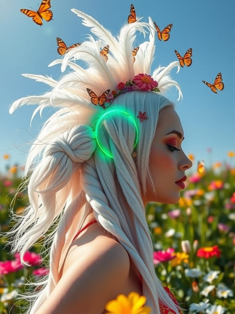 Colorful Anthropomorphic Figures in Showgirl Style