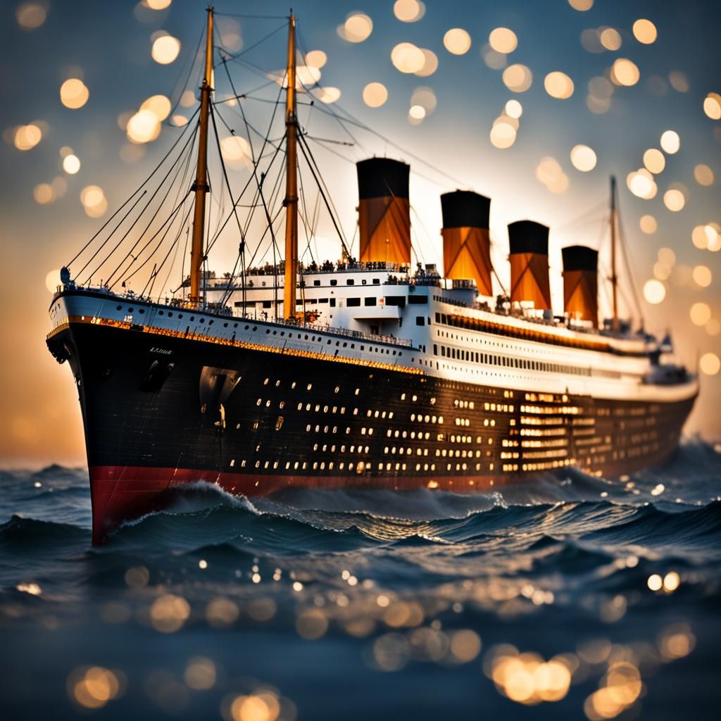 Titanic Photograph with Bokeh and Natural Lighting