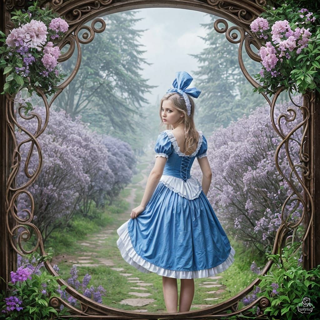 Mysterious Wonderland Princess in a Vibrant Fantasy Setting