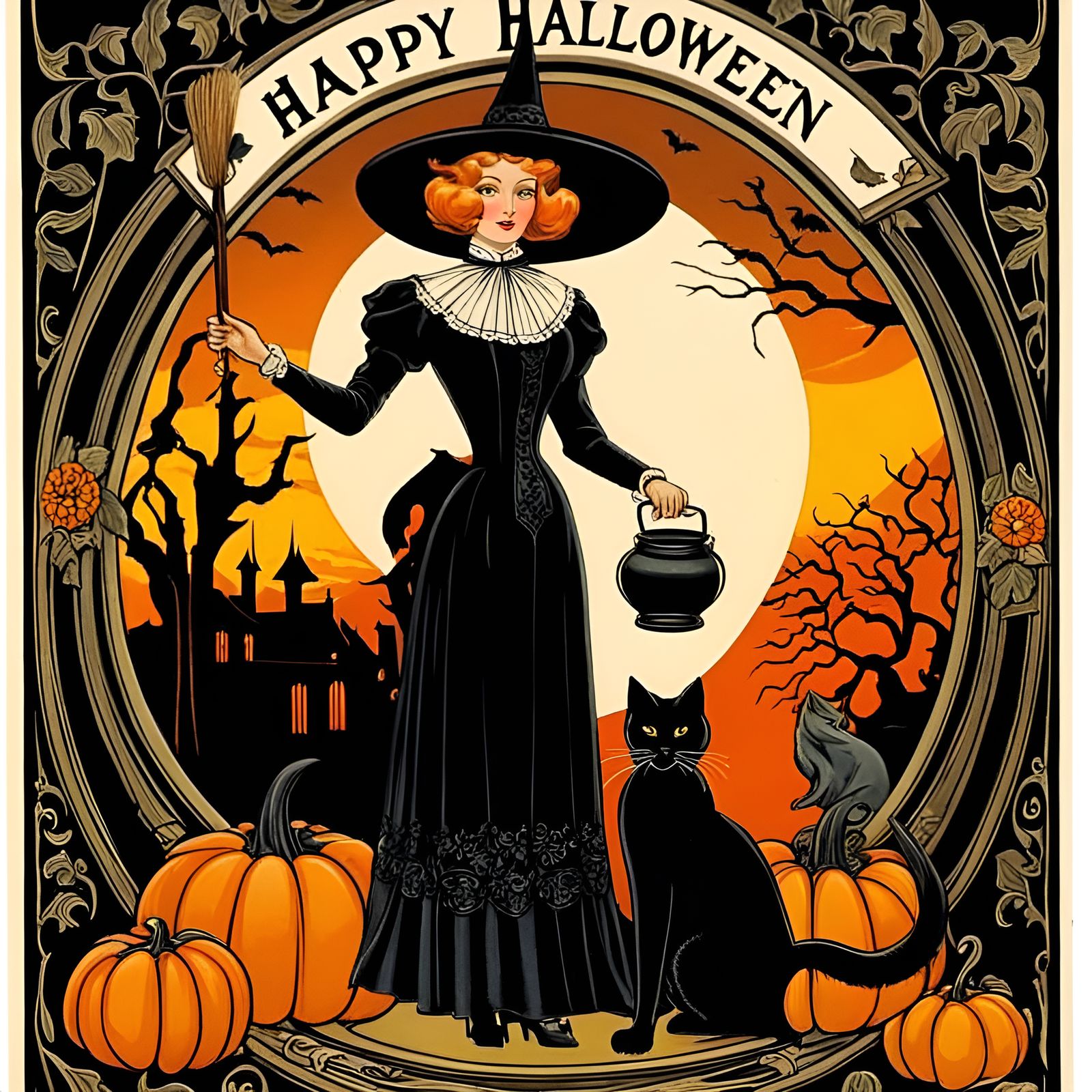 Happy Halloween Postcard