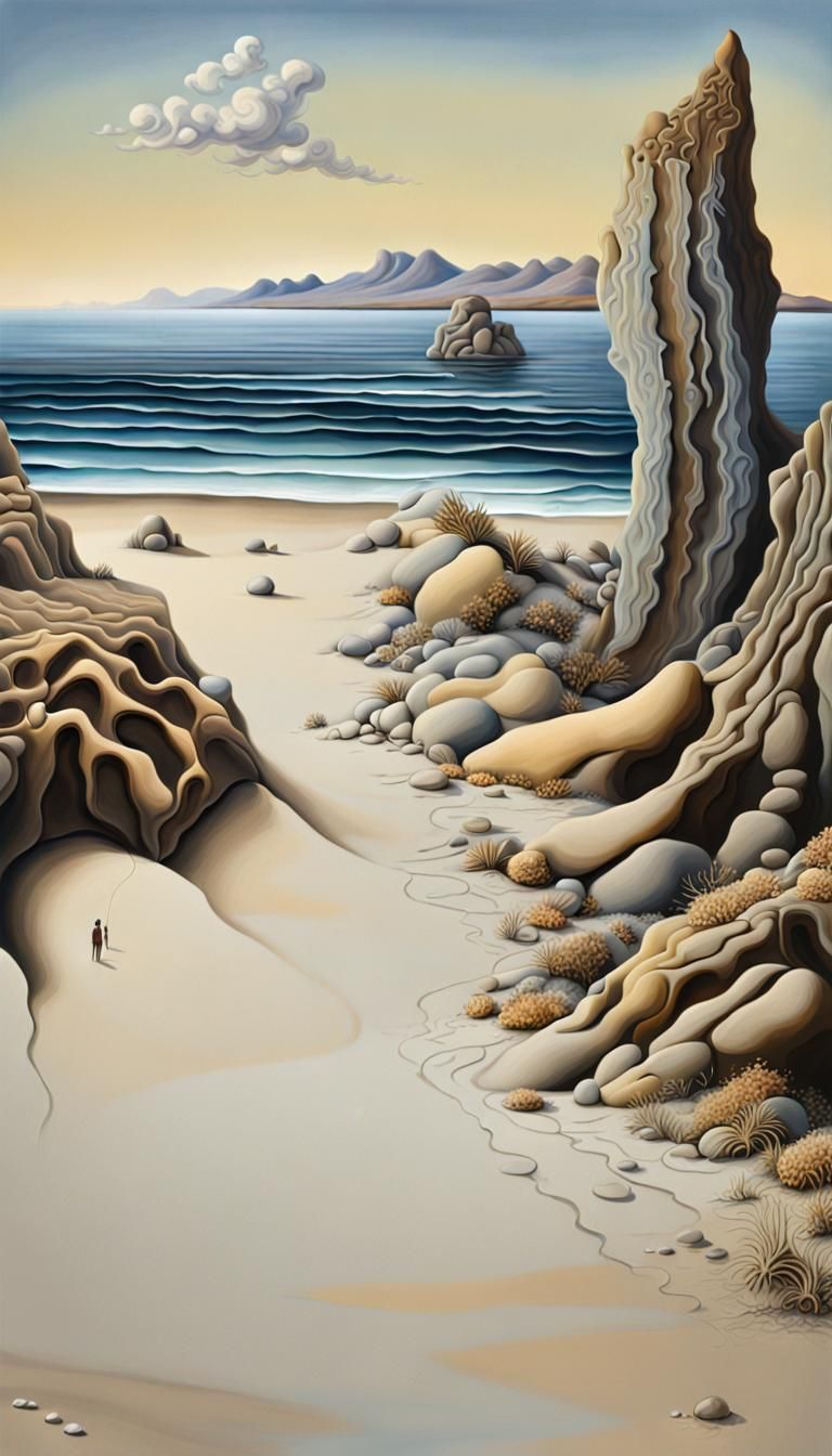 Surreal West Coast Beach Matte Painting