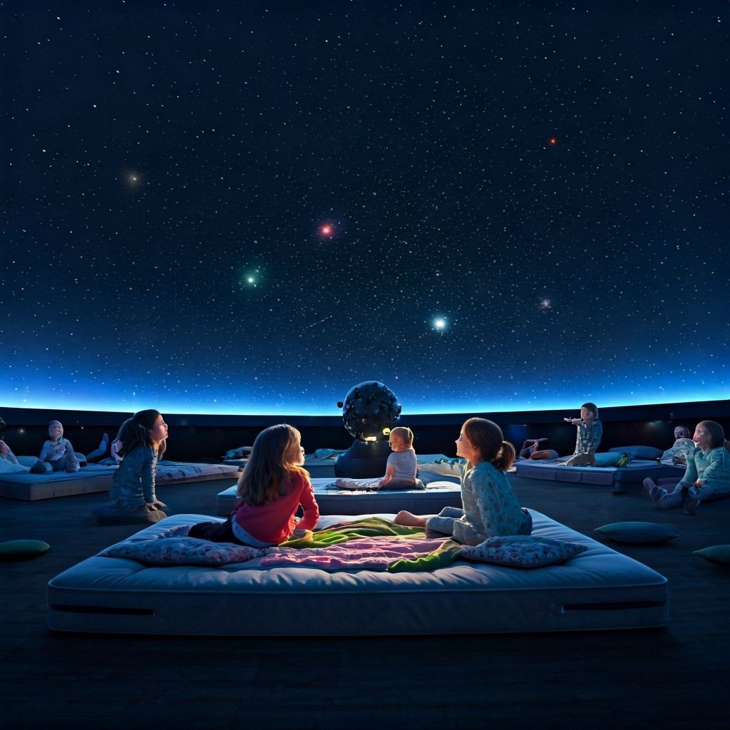 Cozy Planetarium Sleepover in Whimsical Style