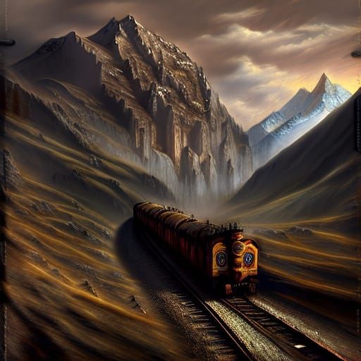 Himalayan Train in Jugendstil Style