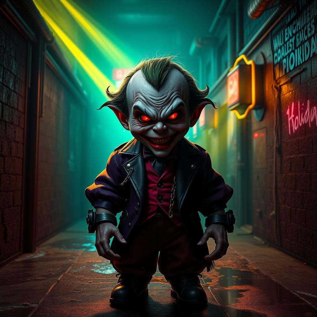 A terrifying, demonic baby joker