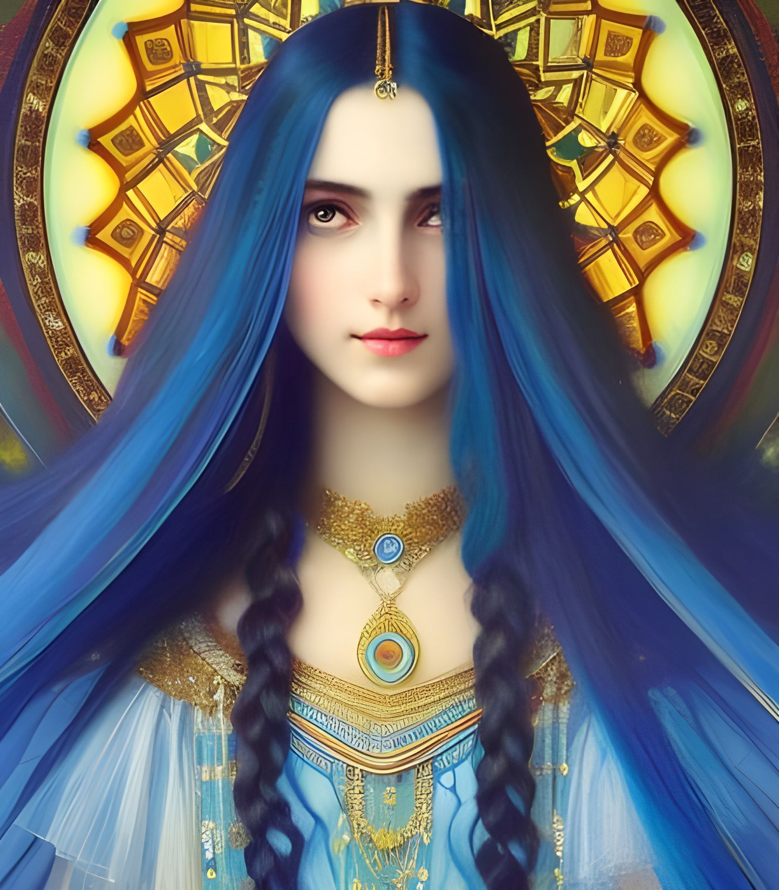 Gypsy Girl with Pearl, Hyperrealistic Fantasy Art