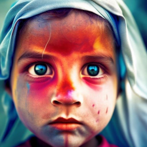 Playful Girl Portrait in Professional Photography Style