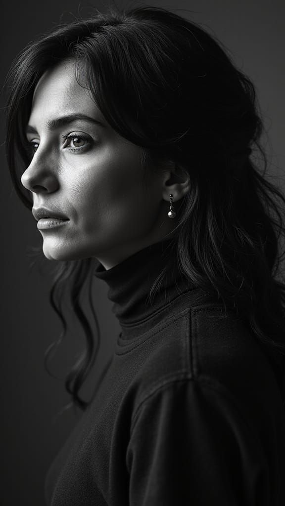 Surreal Lady in Chiaroscuro Style