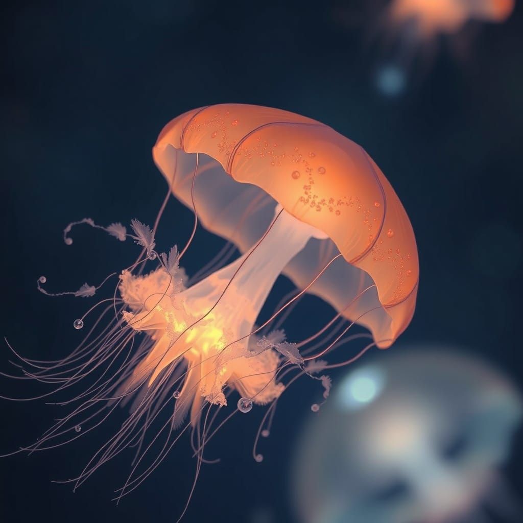 Glowing Jellyfish in Dreamy Ethereal Style