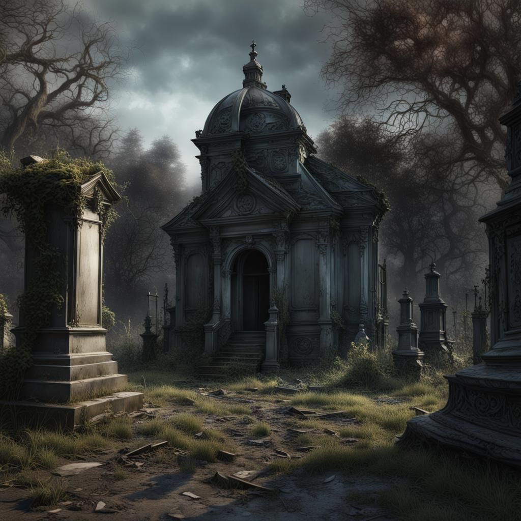 Haunted Victorian Graveyard in Photorealistic Detail