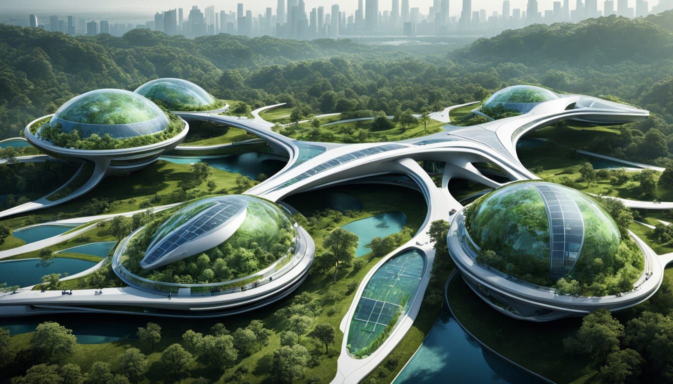 Eco-Friendly Futuristic Air Mobility Hub