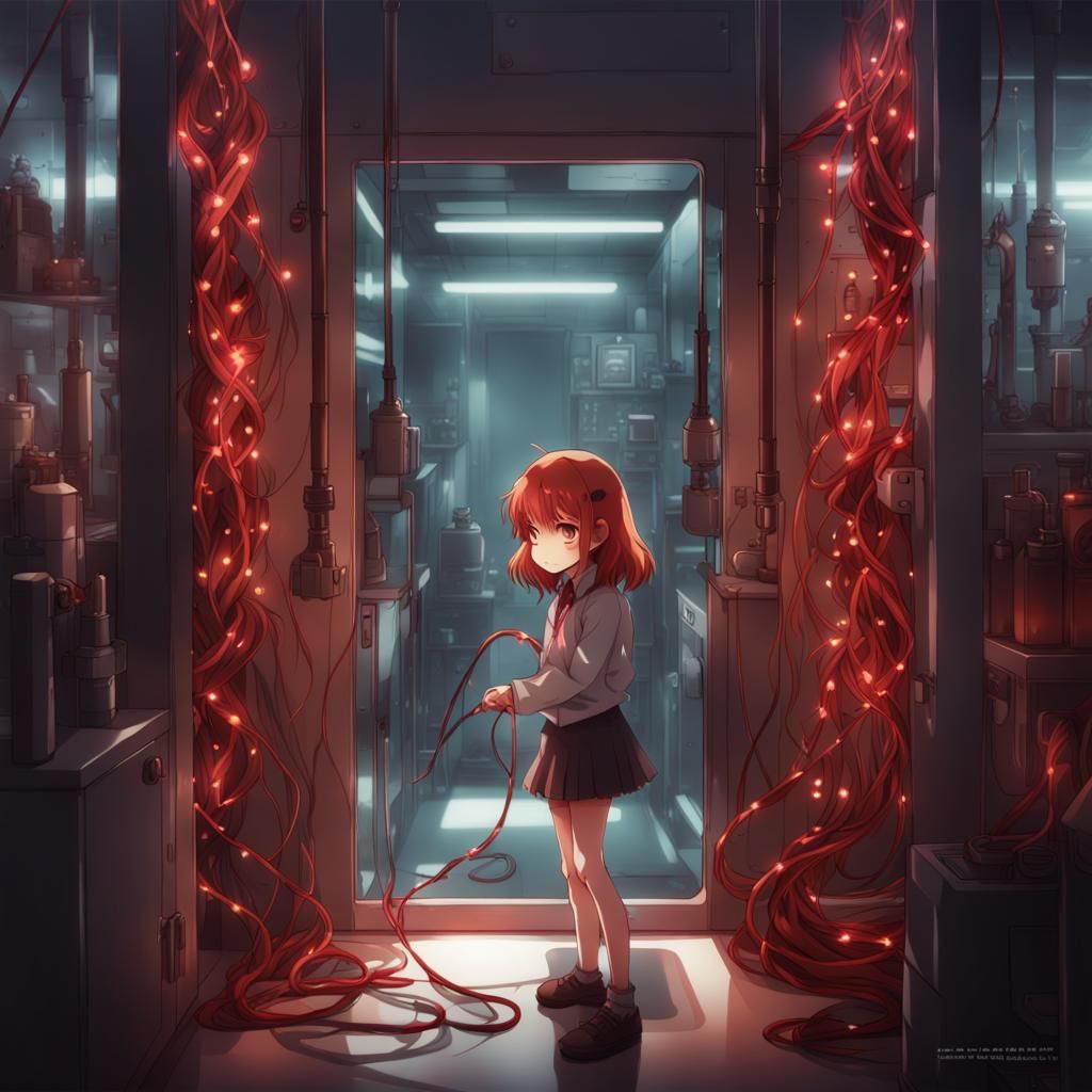 Anime Girl and Biolab Christmas Lights