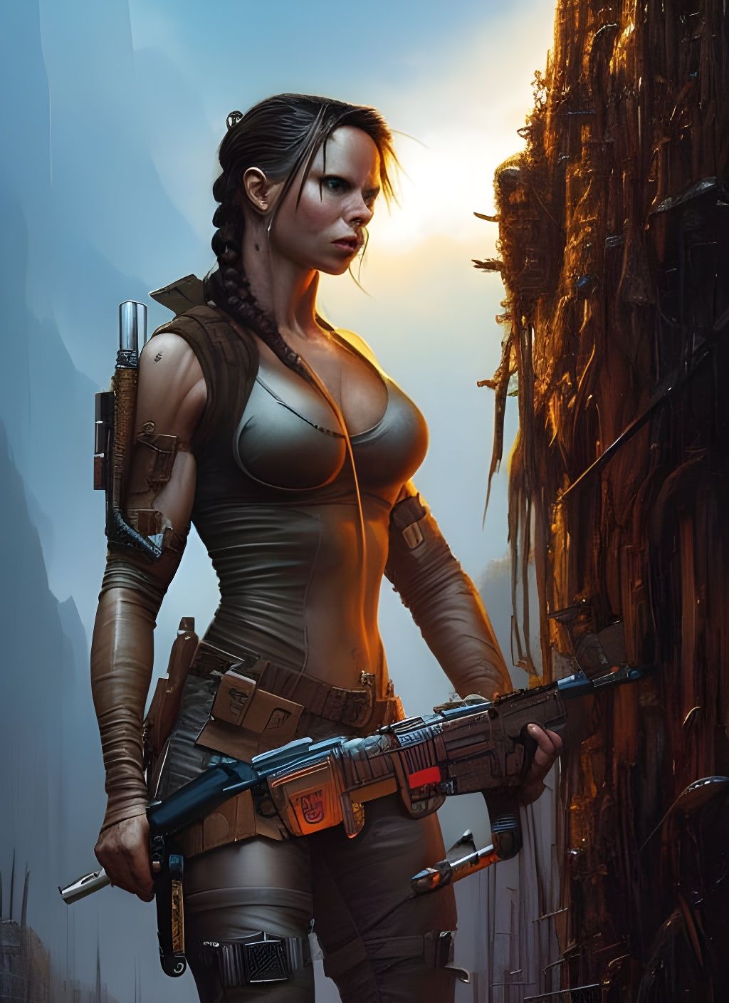 Yolandi Visser as Lara Croft: Crayon Caricature