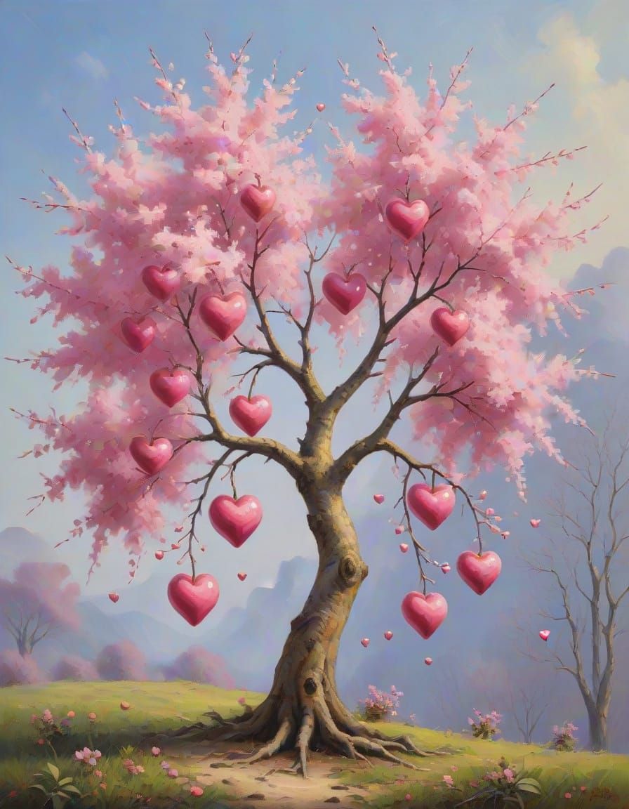 Tree with heart-shaped fruits