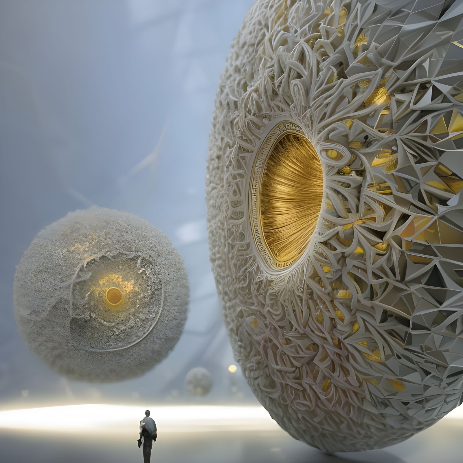 Geometric Abstract with Magical Particles in 8k