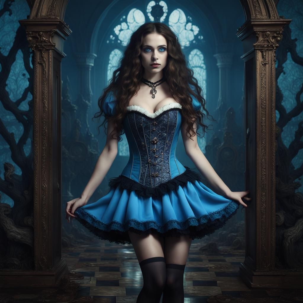 Alice in Wonderland in Gothic Surreal Style
