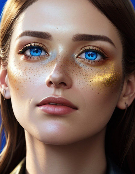 Hyperrealistic Portrait in Vibrant Splash Art Style