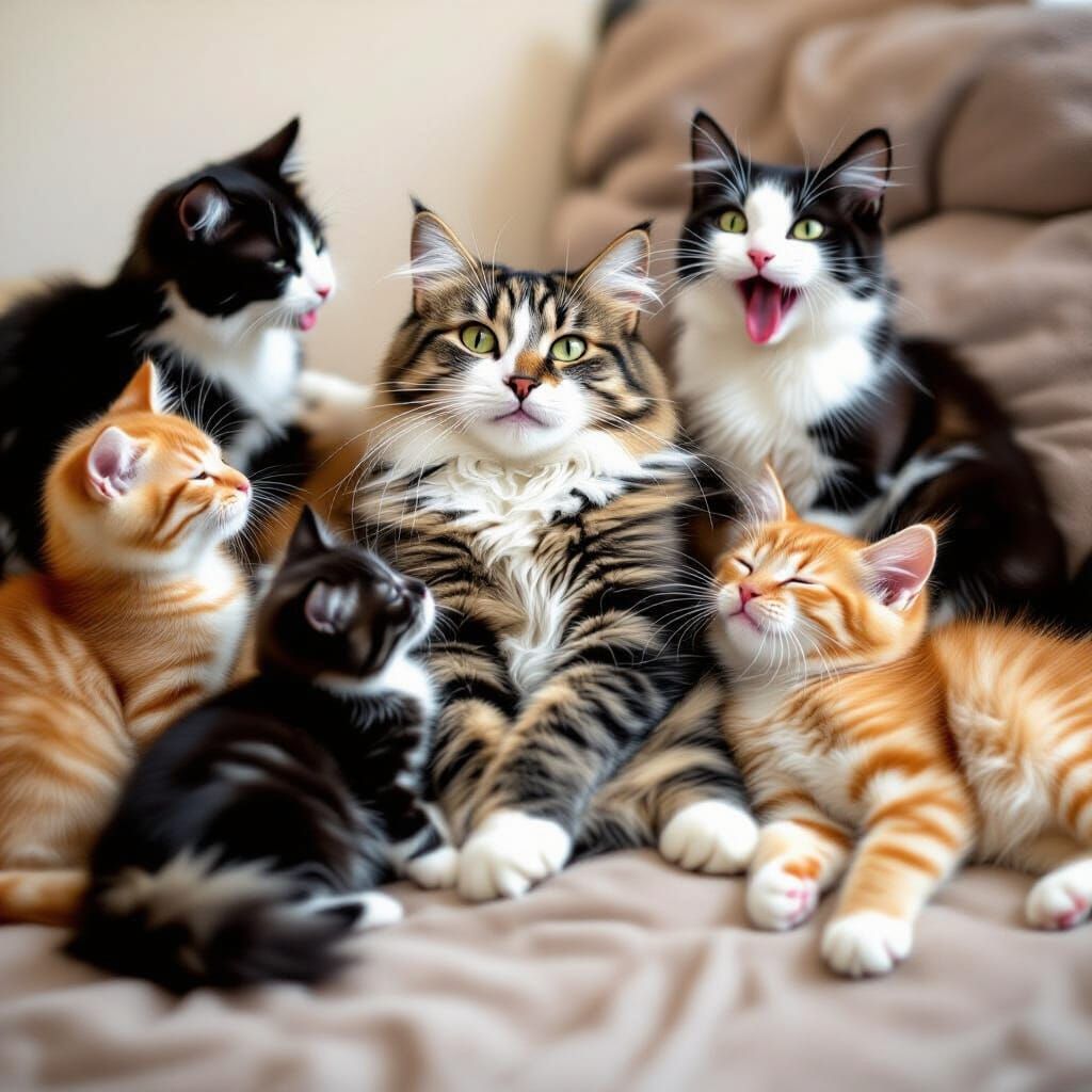 Cat Chaos: A Weird AI Art Creation