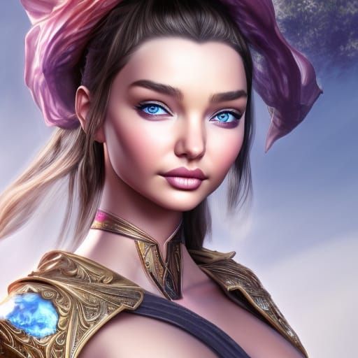 Miranda Kerr as Fantasy Manga Character