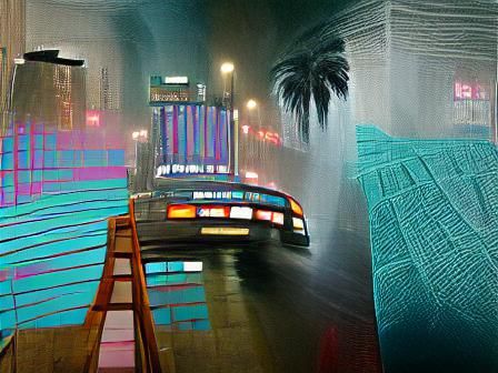 Cyberpunk Los Angeles Inspired by David Hockney