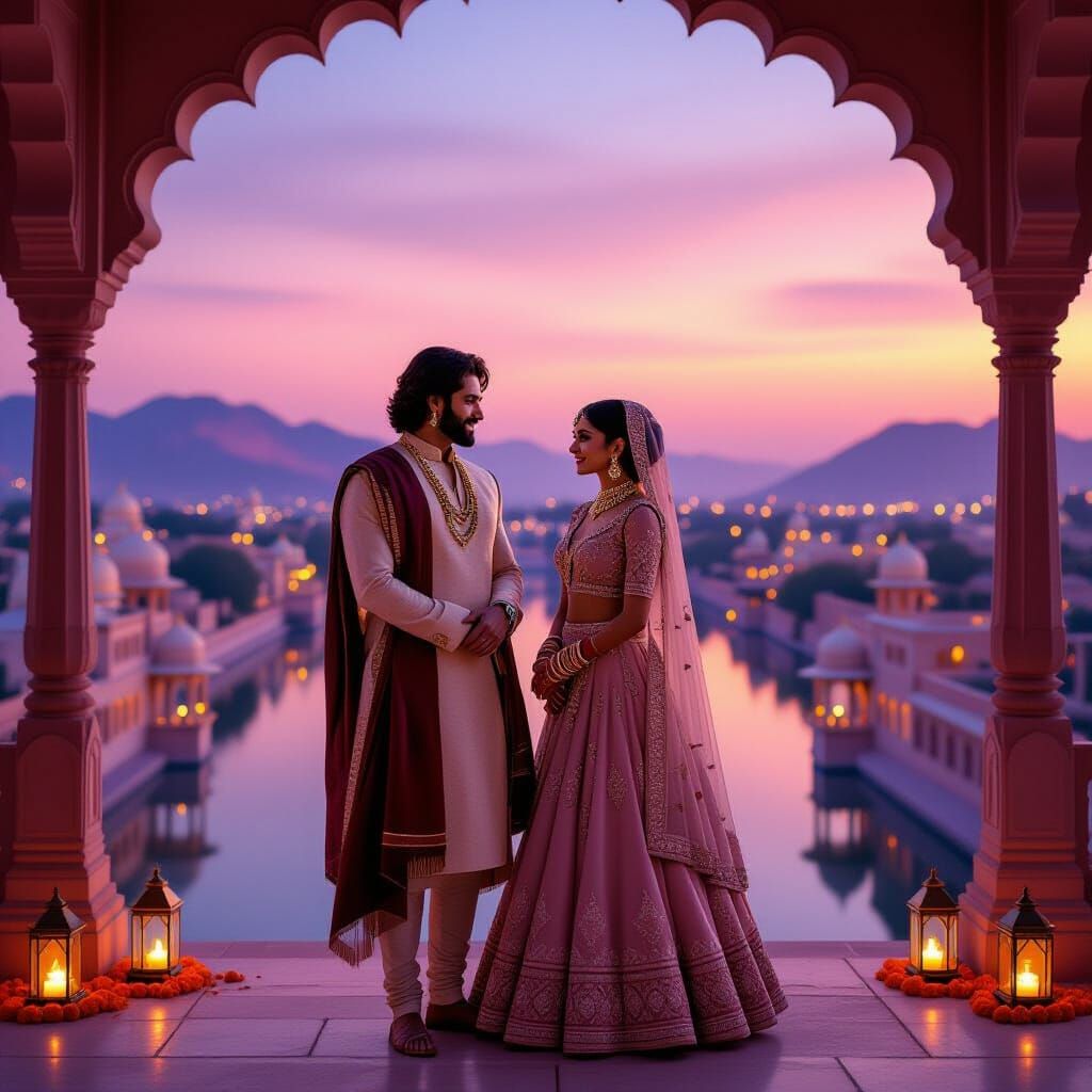 Jaipur Sunset: A Rajasthani Romance in Classical Style