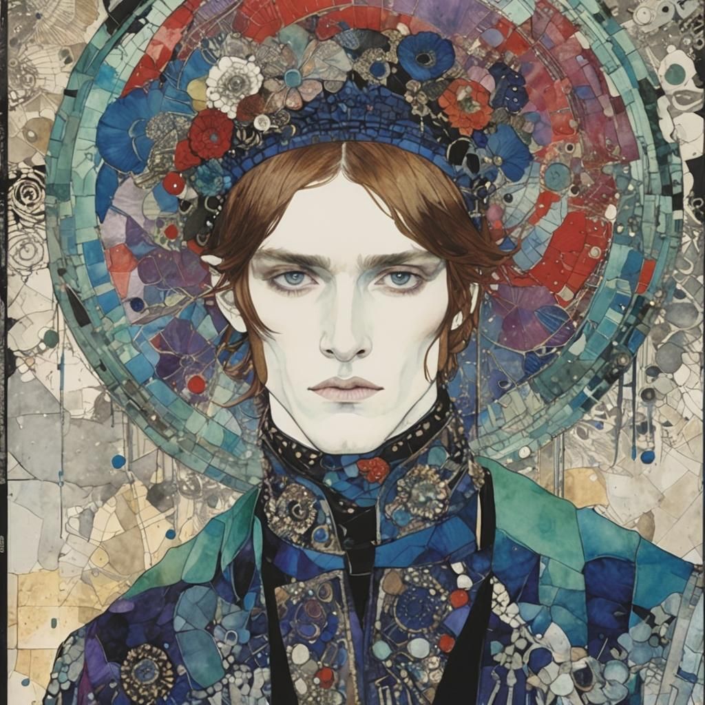 Art Nouveau Warrior in Anna Sui Fashion
