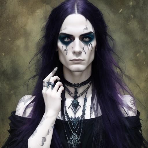 Gothic Woman Portrait in Hyperdetailed Style