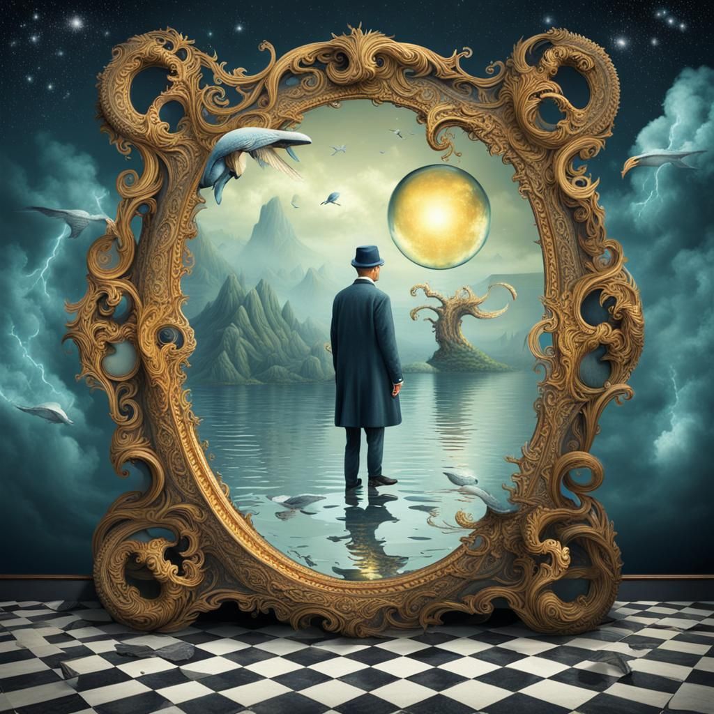 Magic Mirror Reflects a Surreal Dreamscape