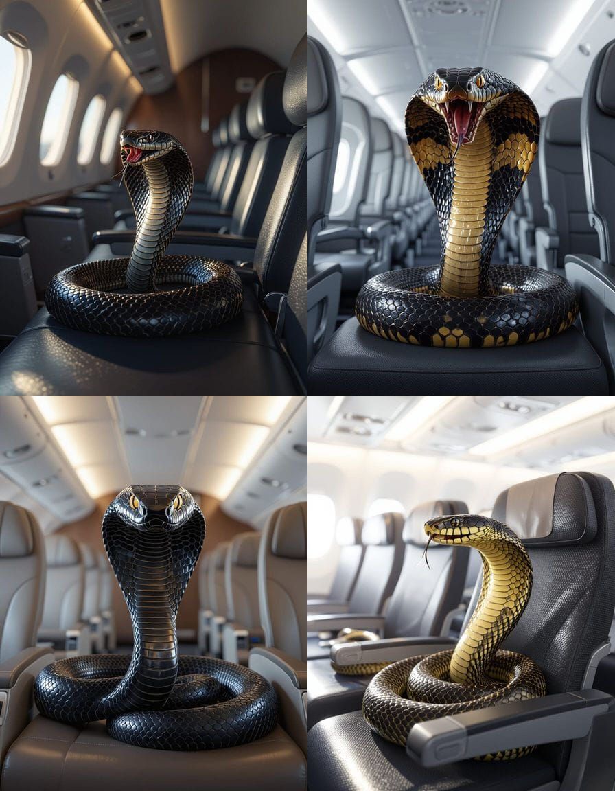 Photorealistic Airplane Interior with Cobra